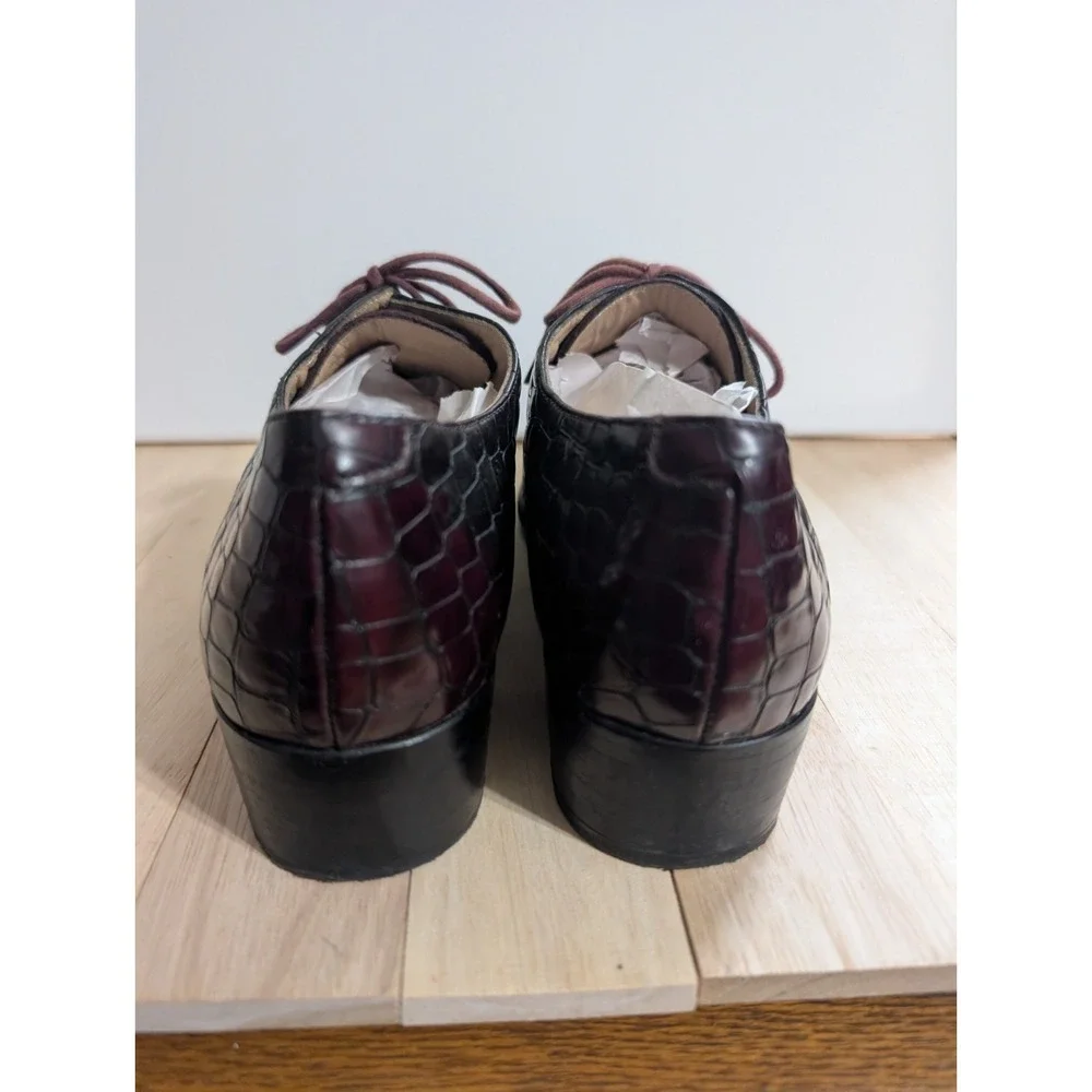 Lloyd Leather Alligator Dress Shoes Pointed Size 8.5 Exotic Derby Lace Up